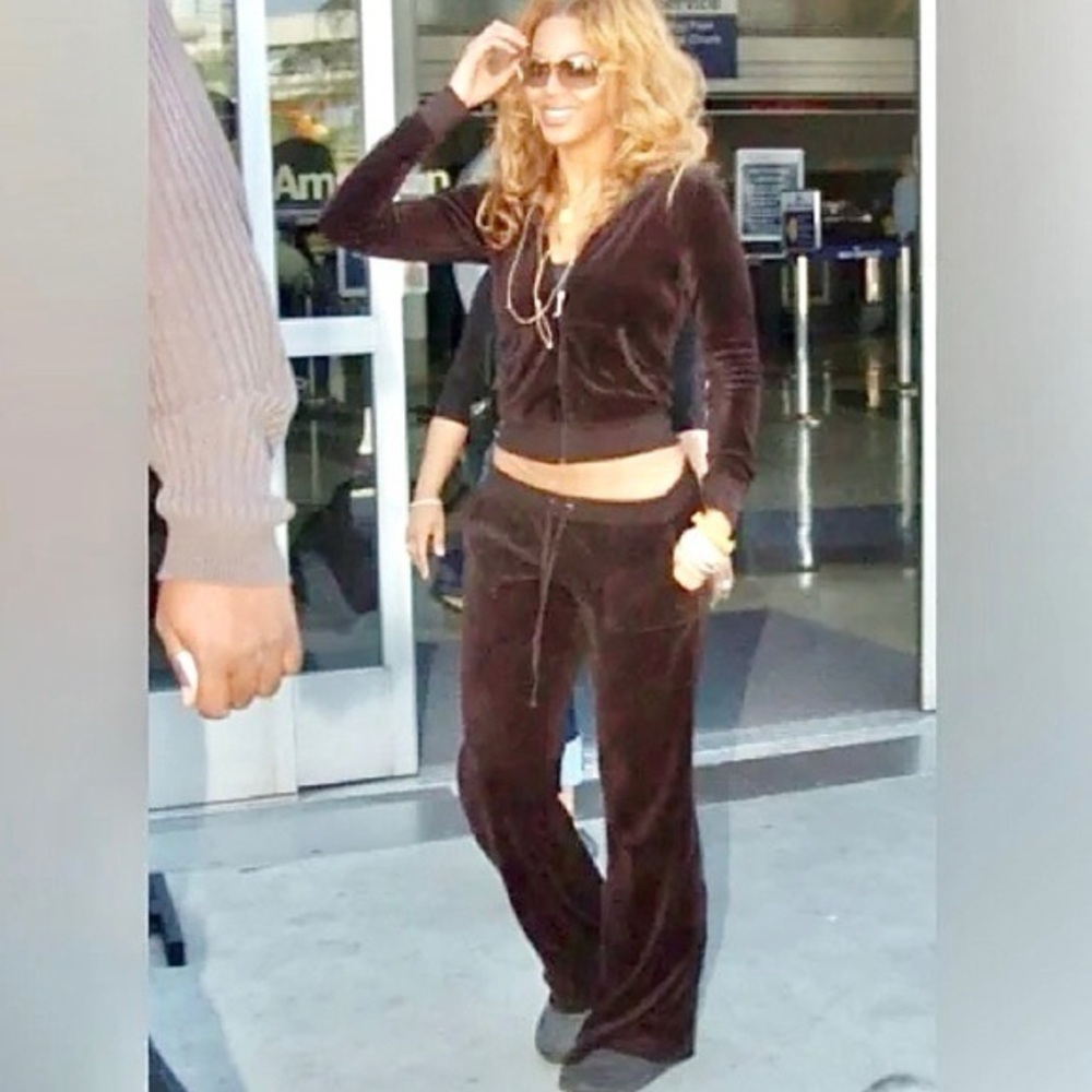 Juicy Couture Brown Velour Pants
